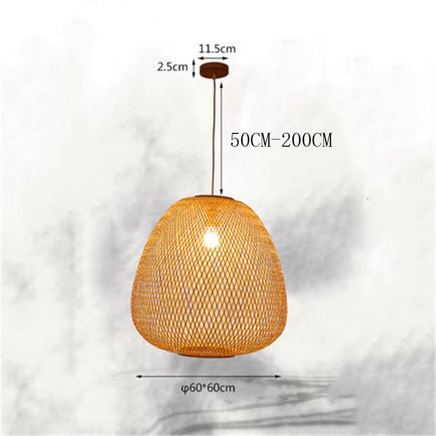 Modern Lamp Pendant Lights Wood Bamboo Art LED  Lighting Rattan Pendant Lamps Dining Room Home Indoor Luminaire Kitchen Fixtures