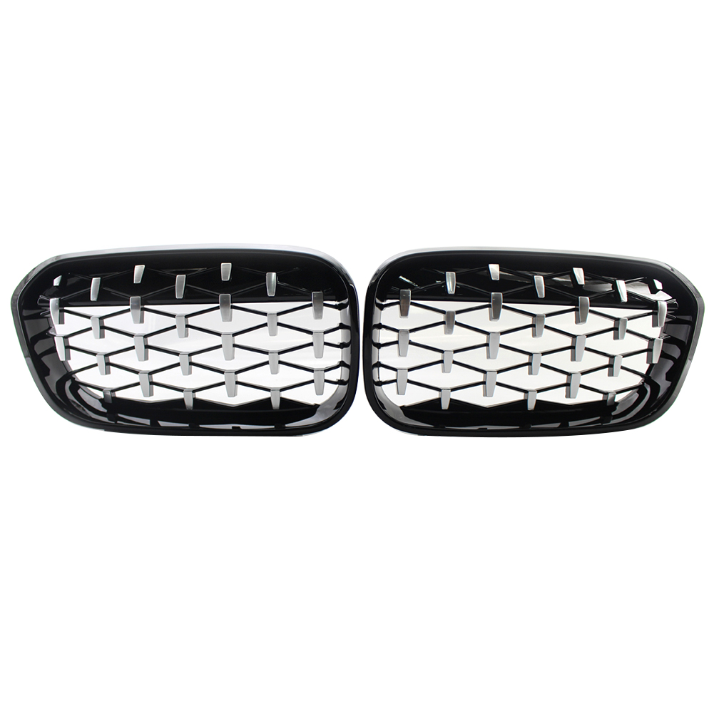 

Diamond Kidney Grills Chrome for BMW F20 F21 1 Series 2015-2017 Black Frame, 501 Original