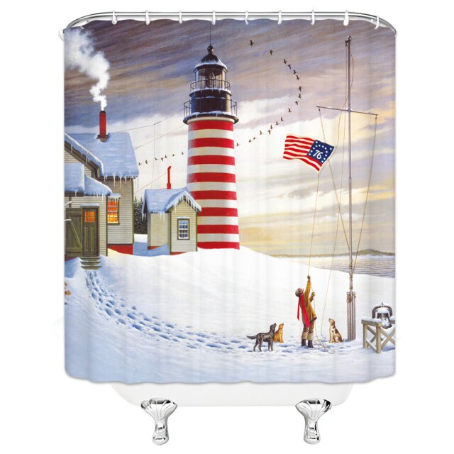 

Shower Curtain – Italian City Rural View-180*180cm, 501 Original