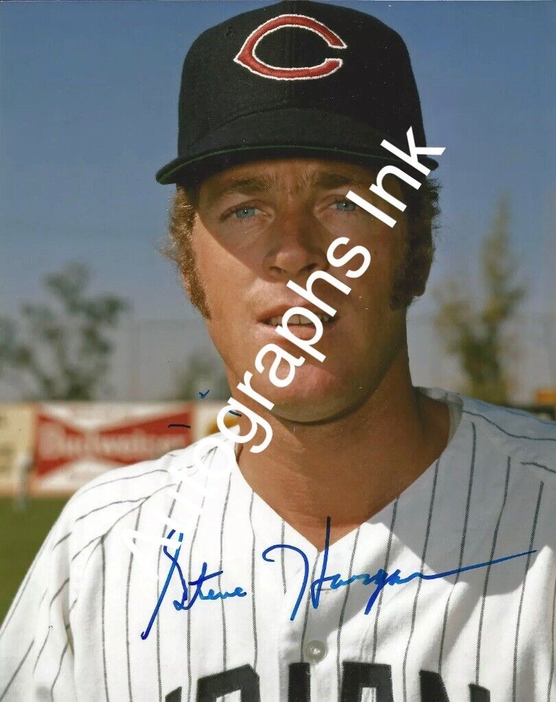 Steve Hargan autographed 8x10 Cleveland Indians Topps Vault#1
