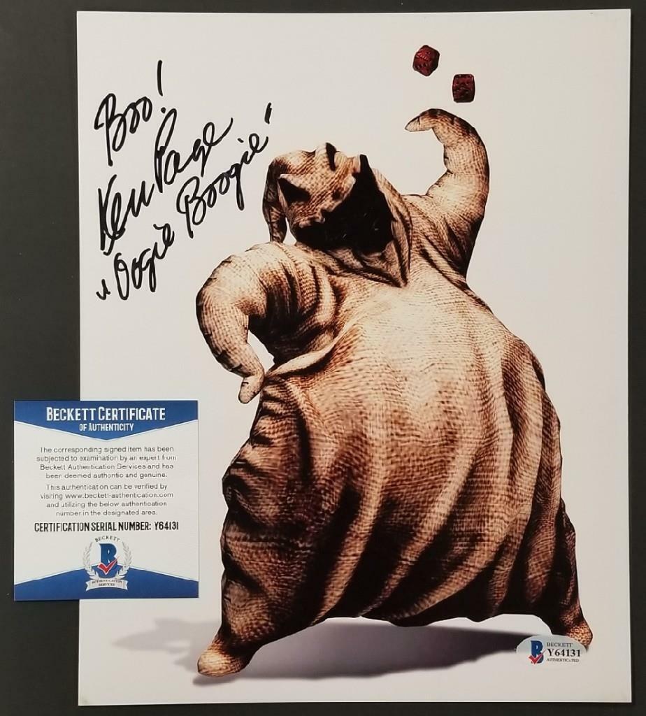 Ken Page signed Nightmare Before Christmas 8x10 Photo Poster painting #16 Oogie Boogie ~ BAS COA