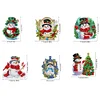 6Pcs Diamond Painting Acrylic Christmas Snowman Fridge Stickers