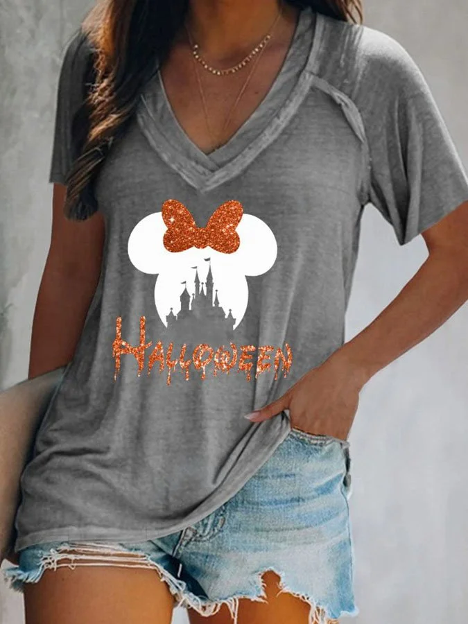 Fashion Print Loose Short Sleeve T-Shirt