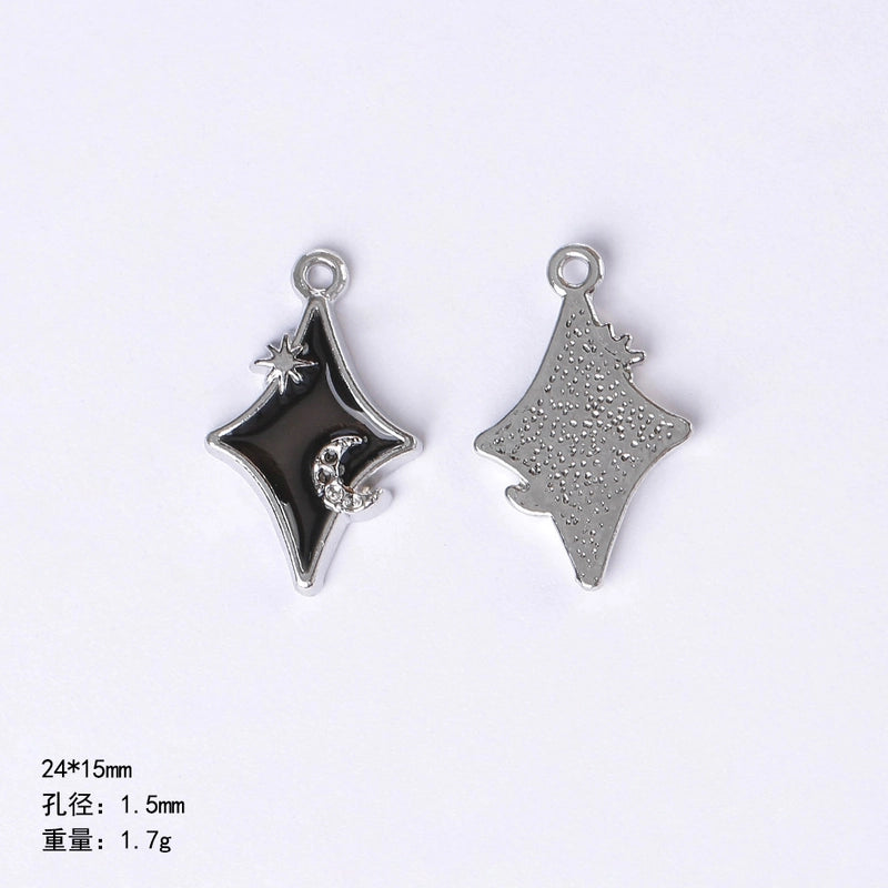 20 PCS/Package 22 * 9mm Alloy Cherry Heart Shape Rose Pendant Jewelry Accessories