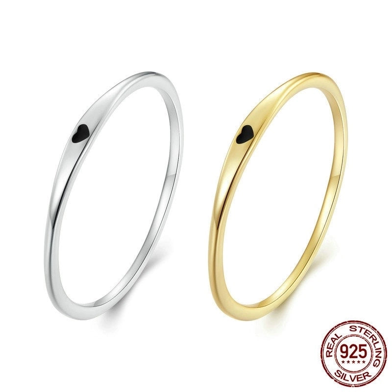 925 Sterling Silver Heart Shape Rings