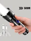 LED Camping Flashlight 3 Gears 250LM Waterproof Work Torch Outdoor Equipment