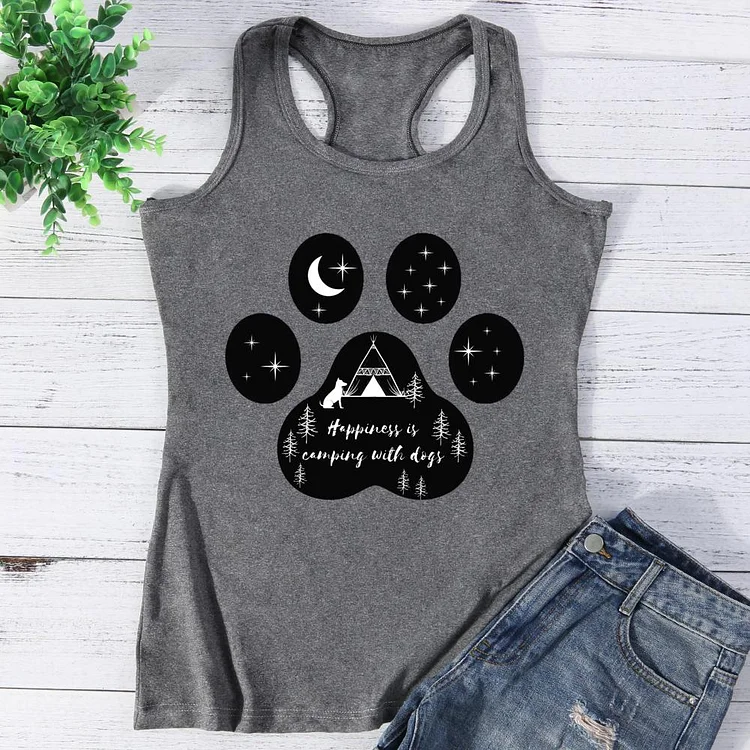 I'd Rather be camping with dog Vest Top-Annaletters