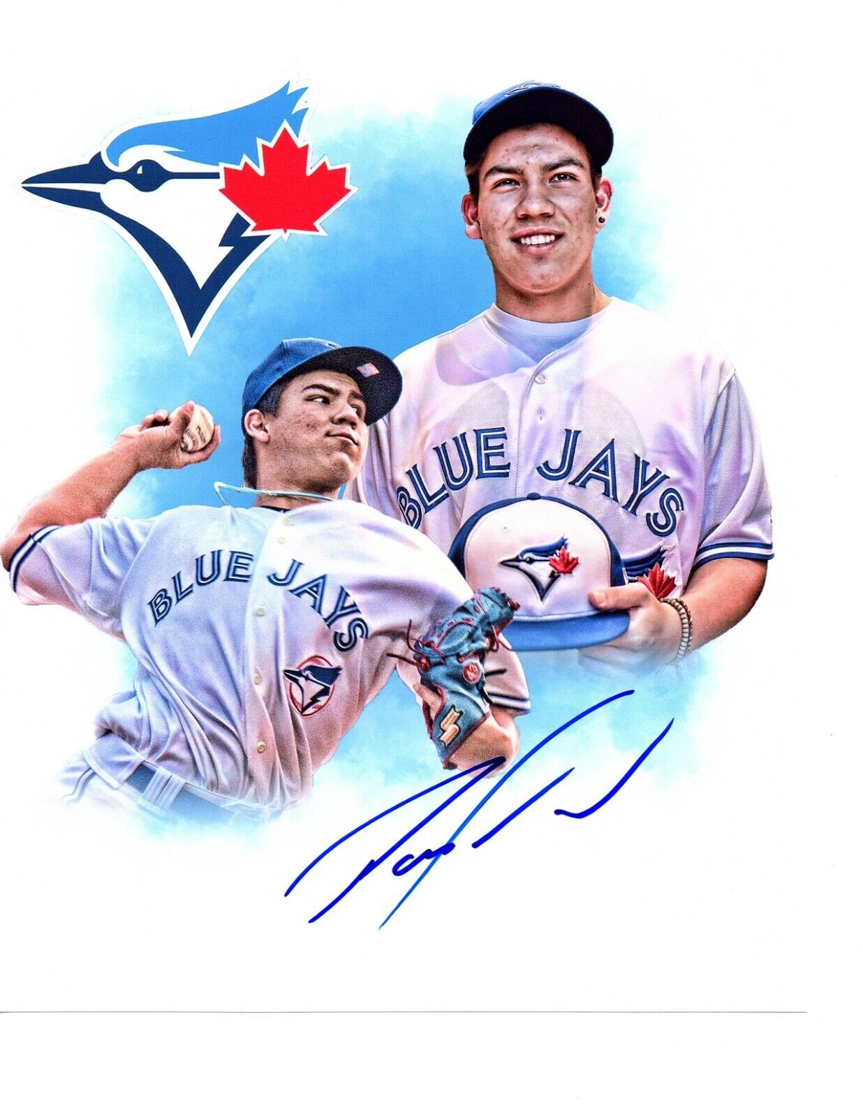 Eric Pardinho autograph Signed 8x10 baseball Photo Poster painting 2019 Toronto Blue Jays e