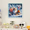 Cat And Birds-11CT Stamped Cross Stitch 40*40cm/15.75*15.75in