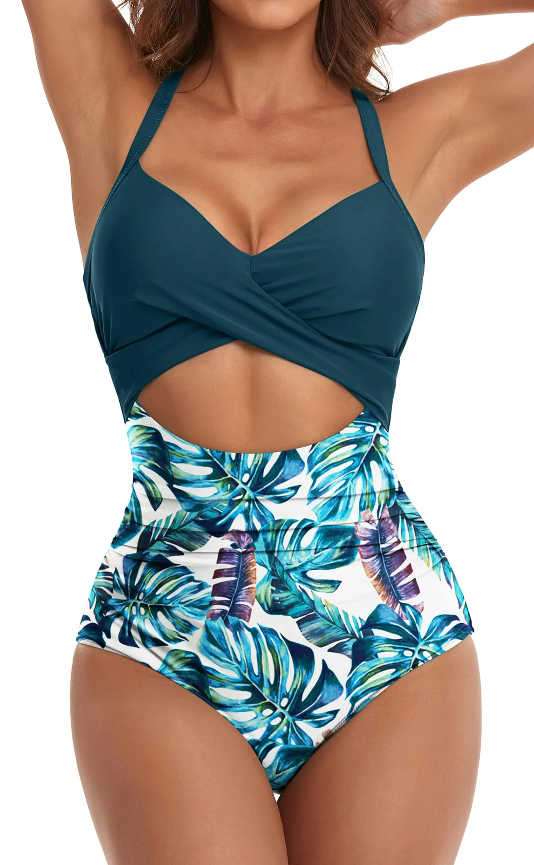 Cutout High Waisted One Piece Swimsuits