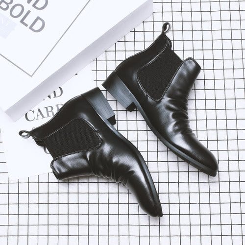 A248-9938-F110 Pointed High-heeled Leather Shoes-dark style-men's clothing-halloween