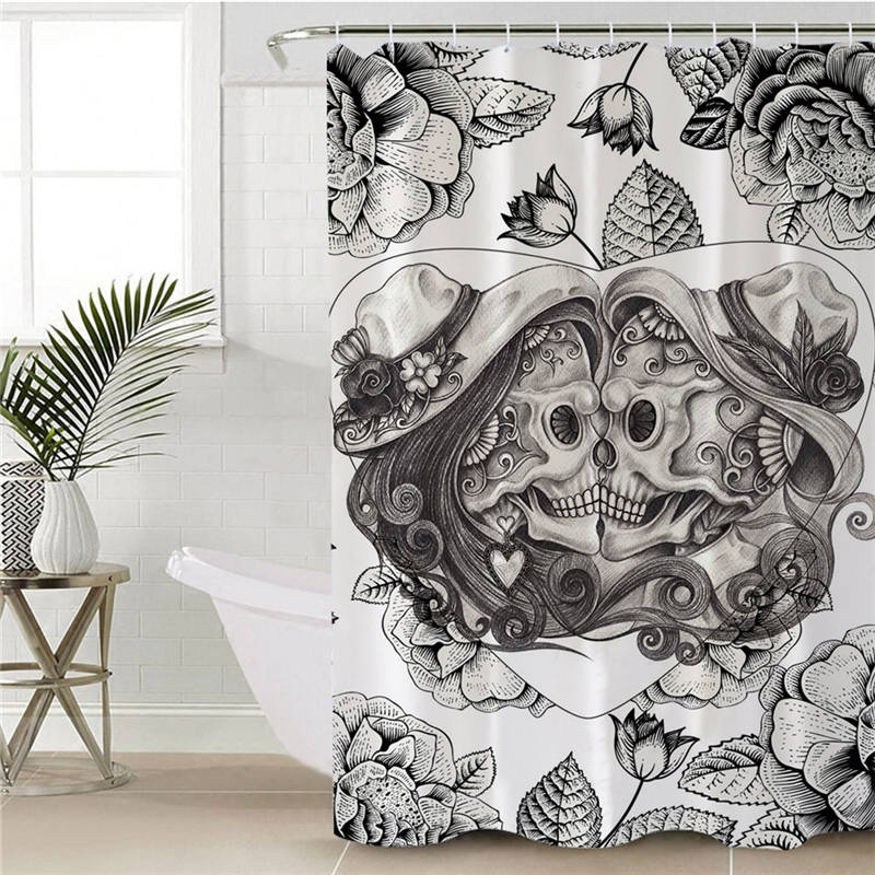 

Skull Couples - Print Shower Curtain, 180*200cm, 501 Original