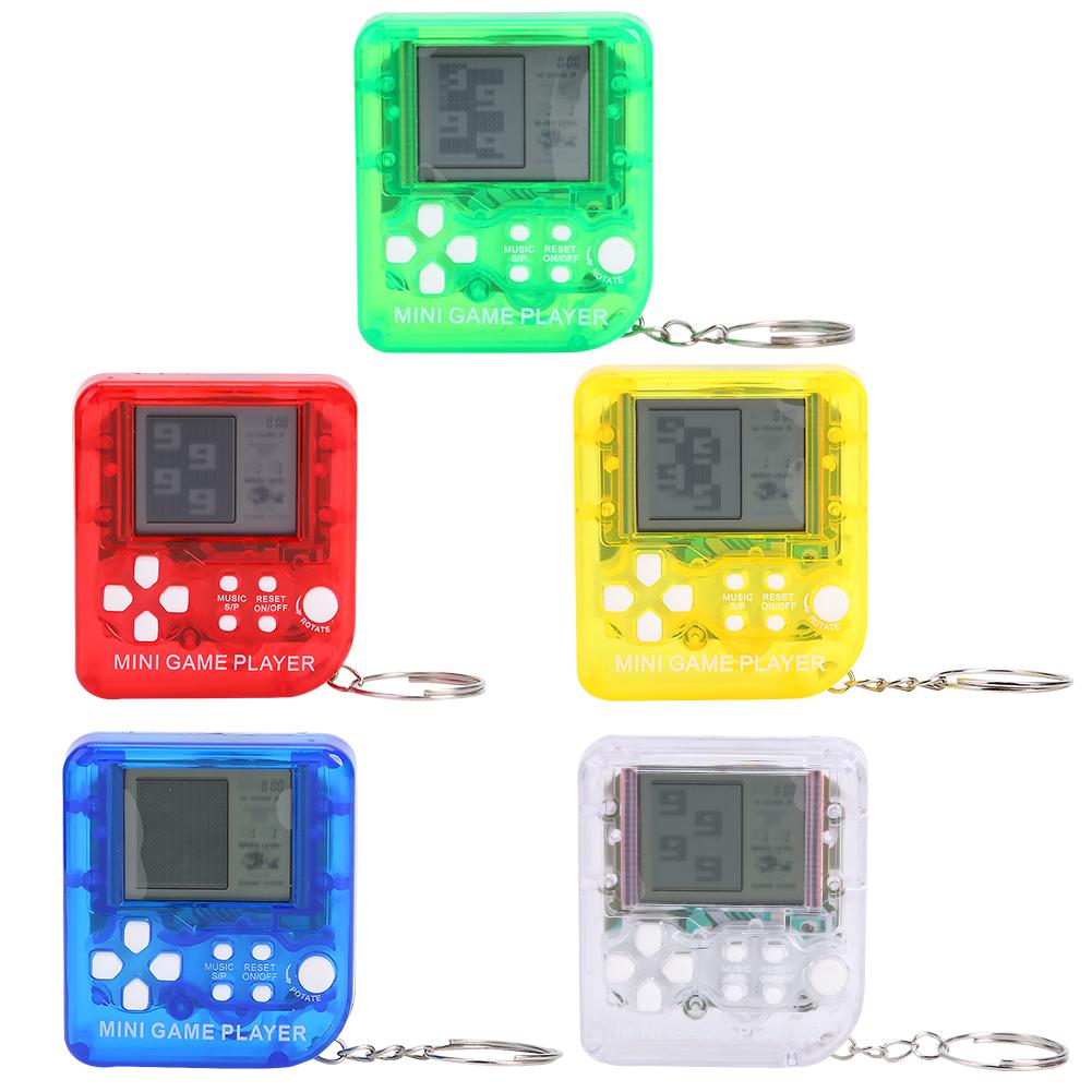 

Nostalgic Retro 26 Games Console Keychain Mini Tetris Game Player for Gift, White, 501 Original