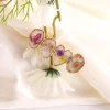 6PCS Floral Drop Glue Barrettes Hair Clips