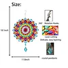  Mandala Hanging Wind Spinner 11.8 Inch Outdoor Wind Chime Art Garden Decor 3D Stainless Steel Metal Sculptures Kinetic Ornaments 