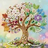 DIY Pearl Painting Four Seasons Tree for Home Decor with Frame(25x25cm)