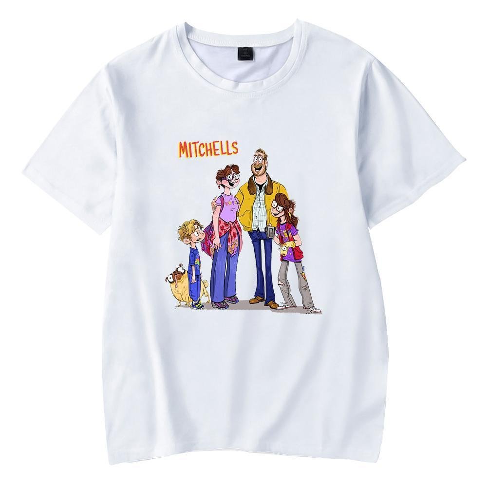 The Mitchells vs. the Machines T-Shirt Round Neck Short Sleeves Kids Adult Home Outdoor Wear
