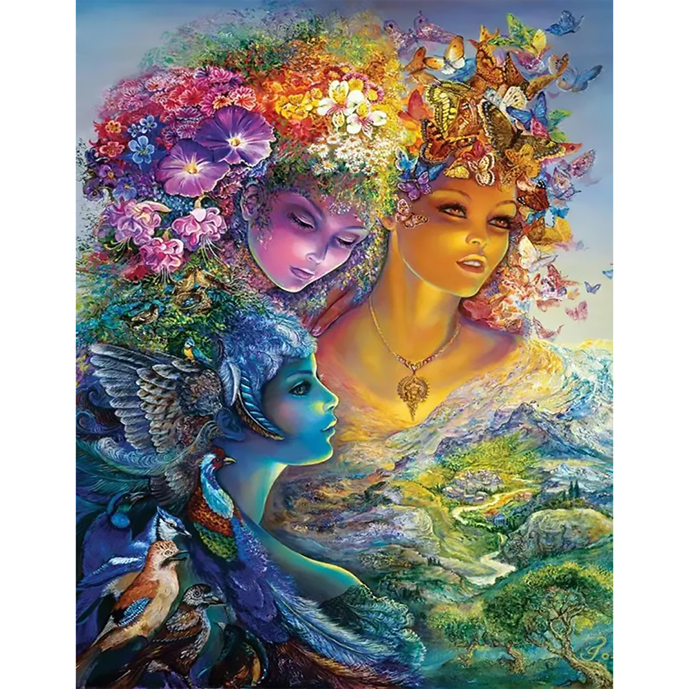 

40*50CM - Round Drill Diamond Painting - Goddess, 501 Original