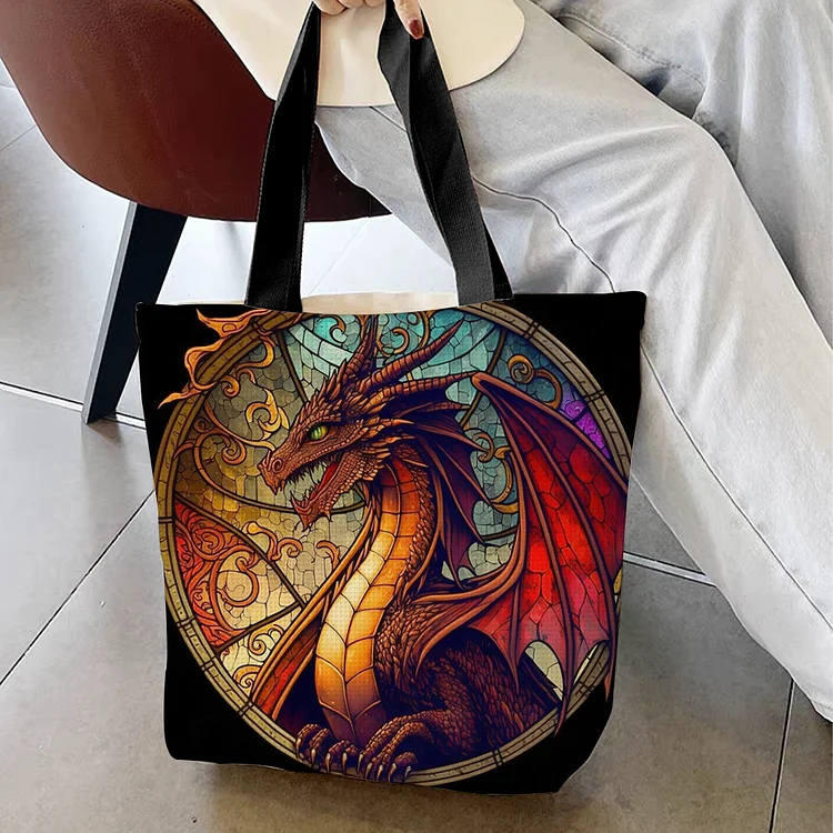 Shopper Bag - Glass Art-Feilong 11CT Stamped Cross Stitch 40*40CM