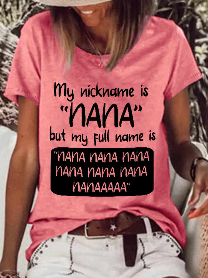 Women's Gift For Nana My Nickname Is Nana But My Full Name Is Nana Nana T-Shirt