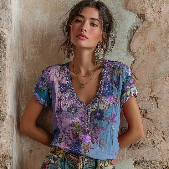 Tシャツ・カットソー FABIANA FILIPPI Woman T-Shirt Blue JED275F615L456 VR4 Fabiana Filippi Cotton T-shirt | Women's Clothing | Vitkac