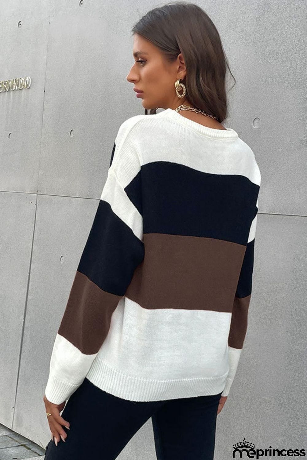 Longing For Fall Color Block Sweater