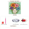 Framed White Vase -  DIY Button Art Painting Kit for Creativity DIY Pearl Dot Crafts for Gift Home Wall Decor 30*30CM