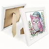 5D DIY Partial Special Shaped Drill Diamond Painting With Frame Kit Owl Decor 19.2x19.2cm