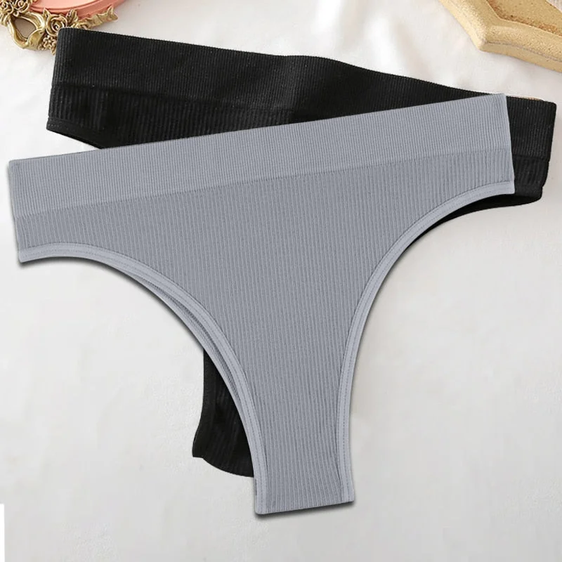 Seamless Women Pantys Girls Thongs High Waisted Soft Woman Briefs Fashion 6 Solid Colors S-XL Sexy Underpants For Women New