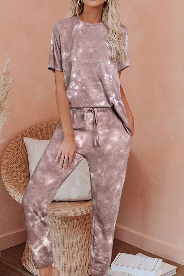 Tie Dye Relaxed Pants Suit