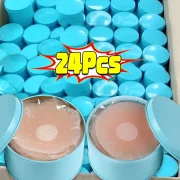 Bayuyun 2-24PCS Invisible Self Adhesive Chest Paste Reusable Sticker Breast Petal Strapless Lift Up Bra Pad Silicone Petal Nipple Cover