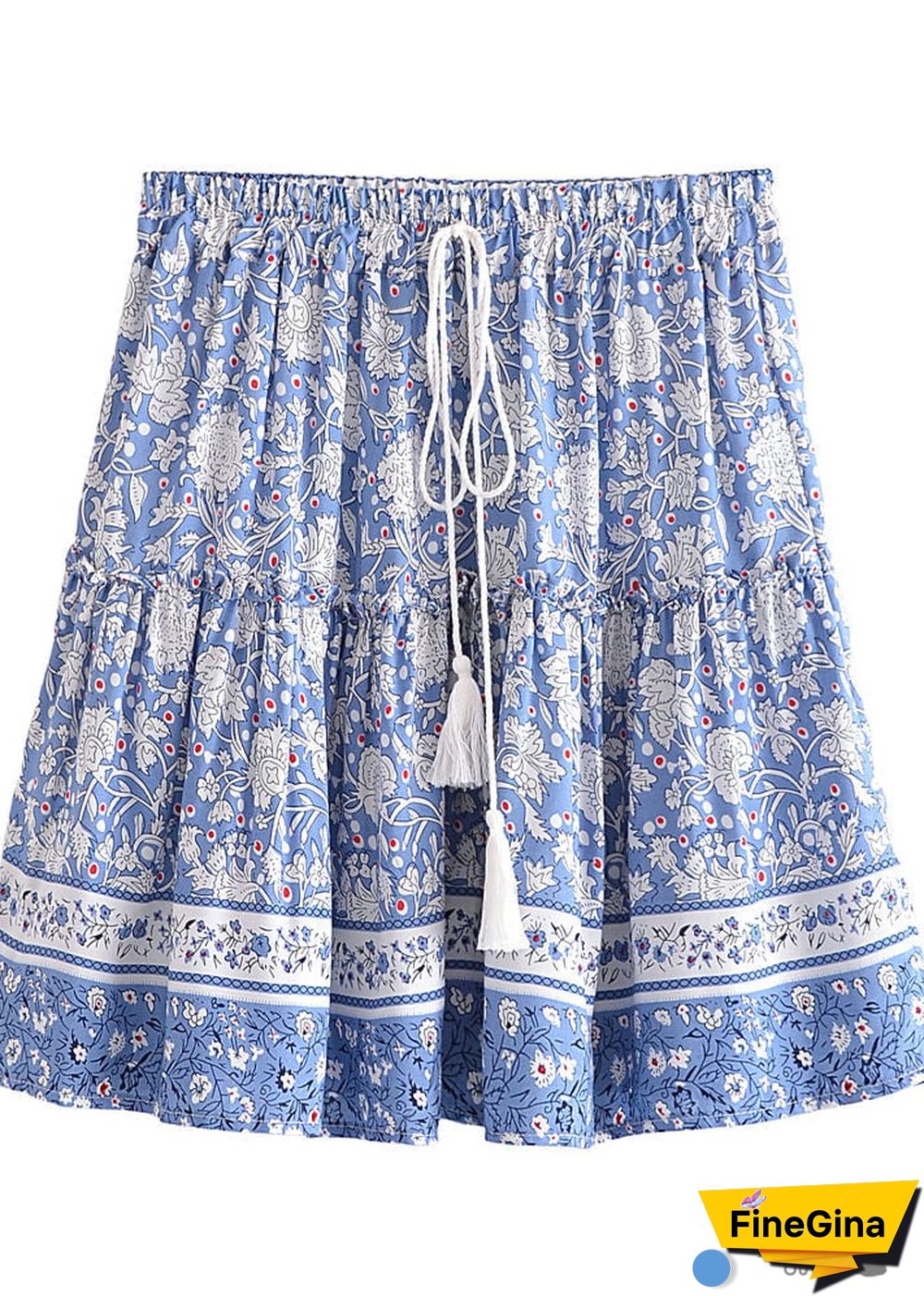 Boho Skirts in Wrap Skirt, Blue Sky and Daisy For Women