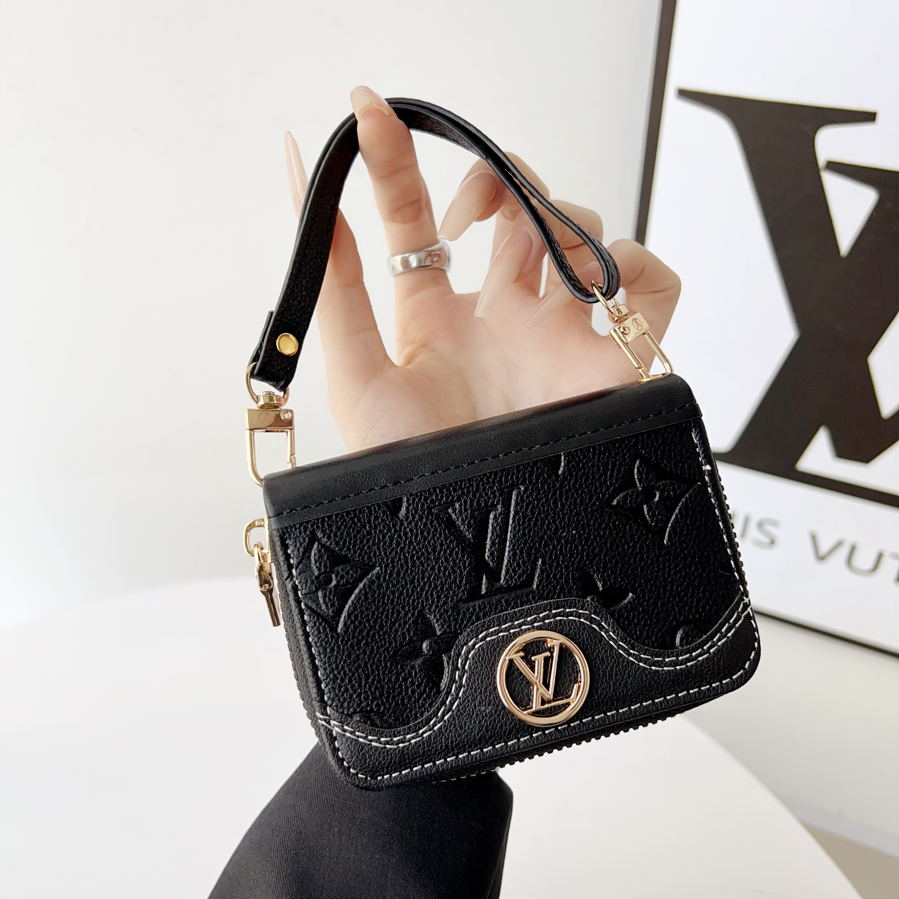 Mini Louis Vuitton Handbag Zip Wallet Gucci Card Holder Leather Coin Purse