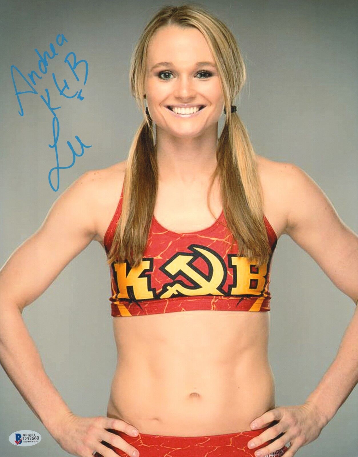 Andrea KGB Lee Signed 11x14 Photo Poster painting BAS Beckett COA UFC LFA Invicta FC Autograph M