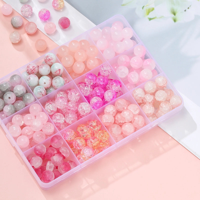 50 PCS/Package Diameter 10mm Diameter 4mm Diameter 8mm Glass Solid Color Jewelry Accessories