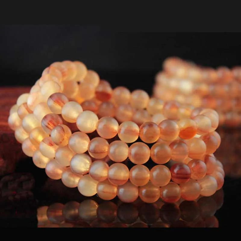 108 Beads Tibetan Sheep Horn Wealth Necklace Bracelet Mala