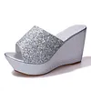 Women Bling High Heel Pumps Mules Wedge Sandals