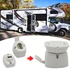 Camper Door Retainer Catch Nylon Door Stop Retaining Catch Holder (White)