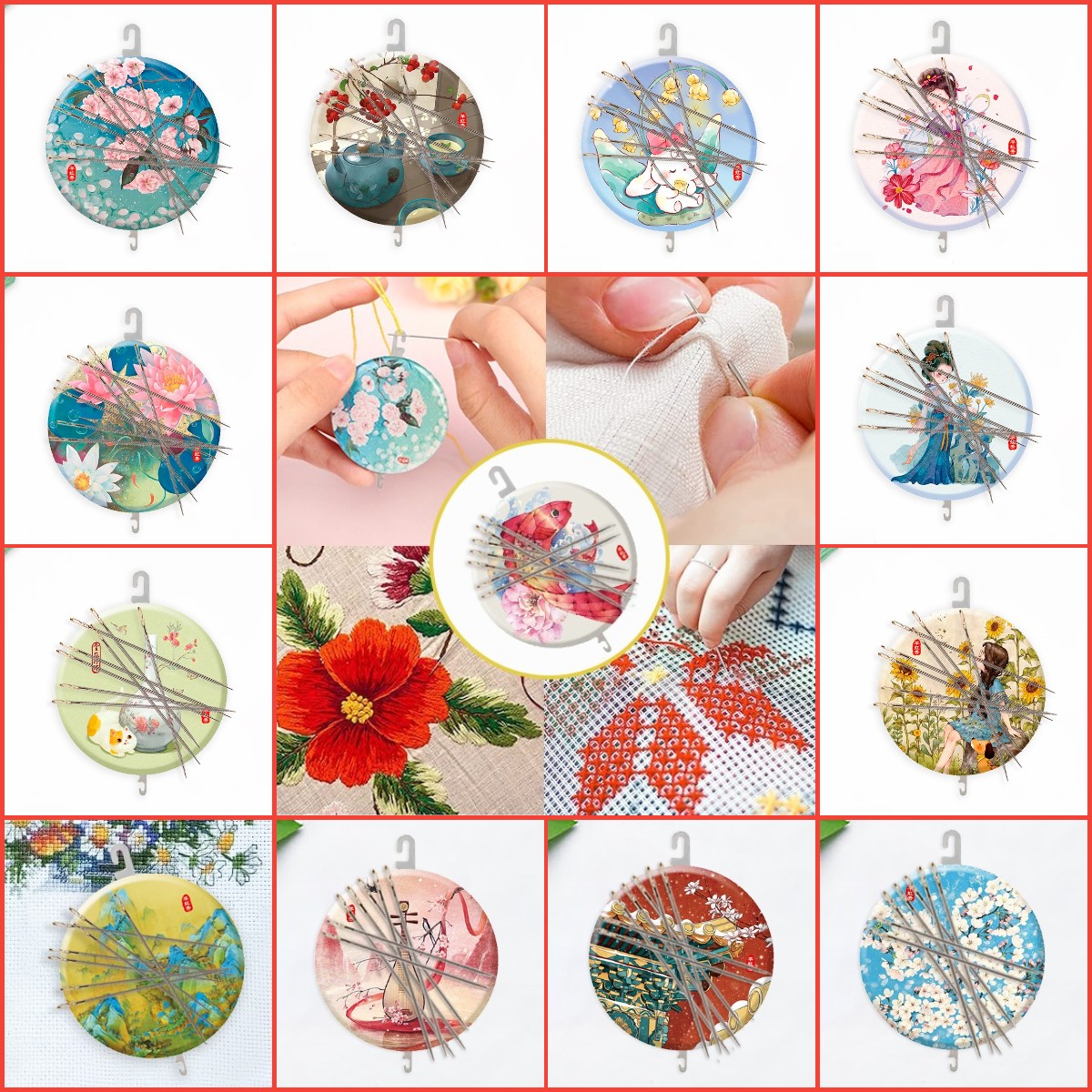 Cross Stitch Needle Suction Threader Refrigerator