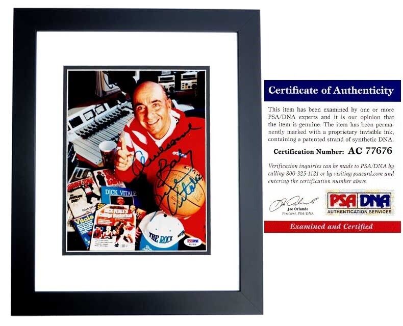 Dick Vitale Signed Autographed Announcer 8x10 Photo Poster painting Awesome Baby FRAMED PSA/DNA