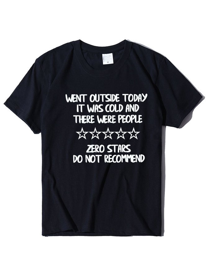 Letter Cotton-Blend Short Sleeve Shirts & Tops