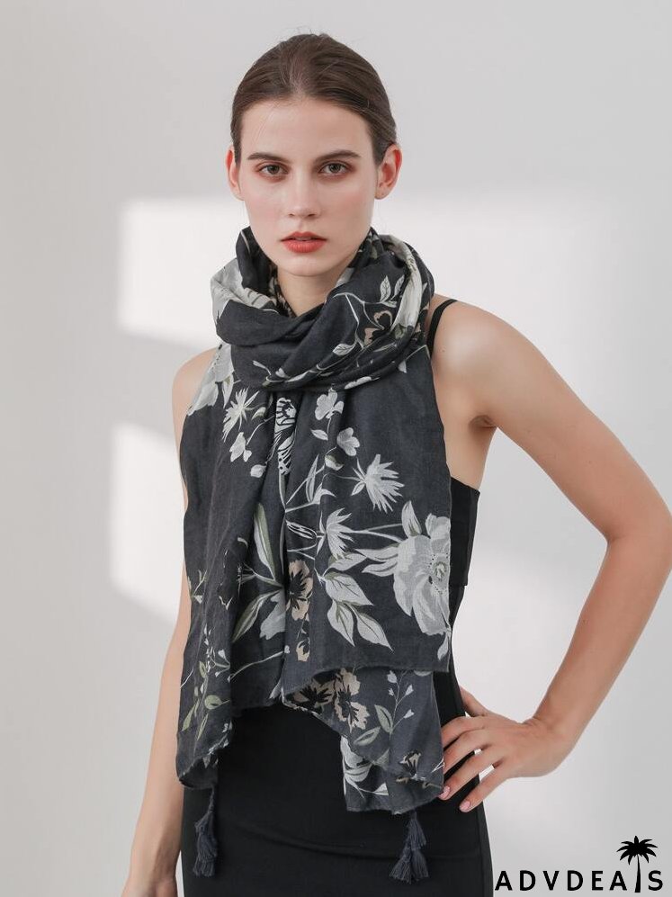 Flower Print Scarf