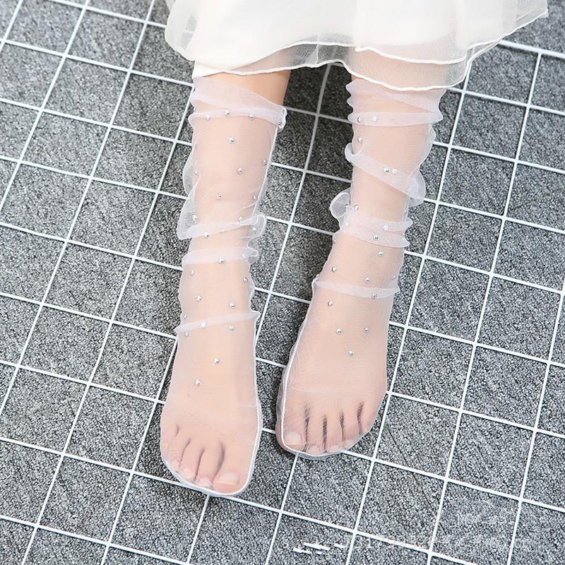 Polka Dot Fashion Women's Socks Star Mesh Stocking
