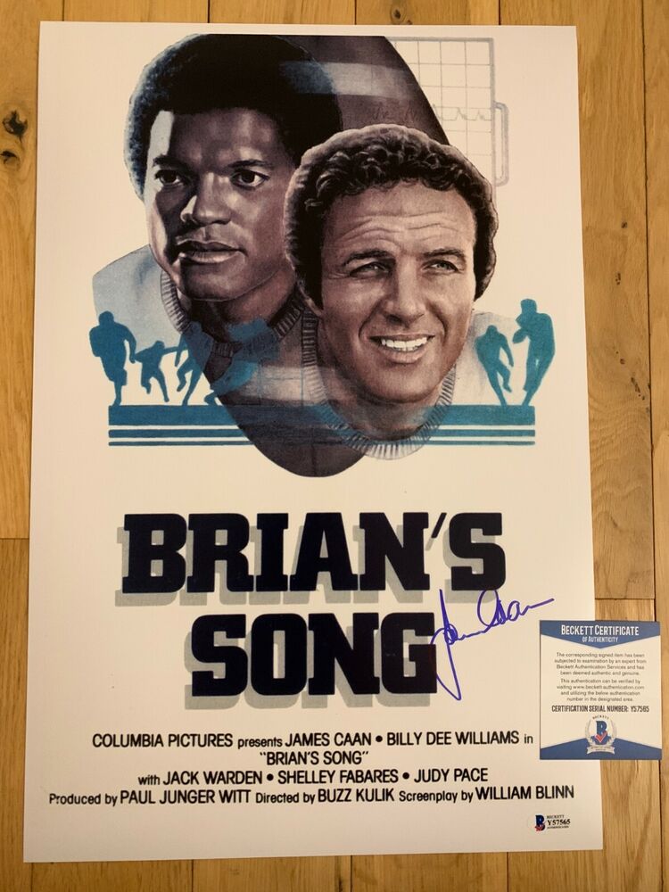 JAMES CAAN SIGNED 12X18 Photo Poster painting BAS BECKETT AUTOGRAPH BRIANS SONG 2