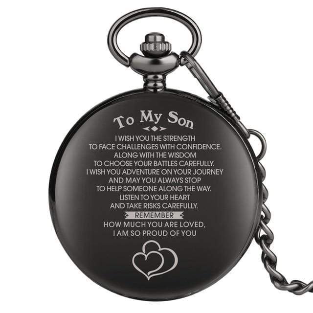 To My Son - I Am So Proud Of You Engraved Pocket Watch