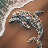 Stone Art Dolphin - Full Round Drill Diamond Painting