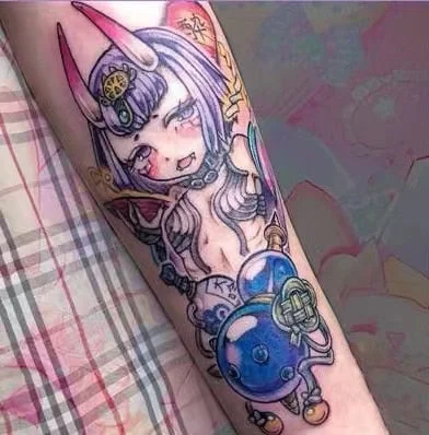 Anime Tattoo Sticker Waterproof for Men Women Body Art Personality Cool Butterfly Fake Tattoo Arm Thigh Pattern Temporary Tattoo