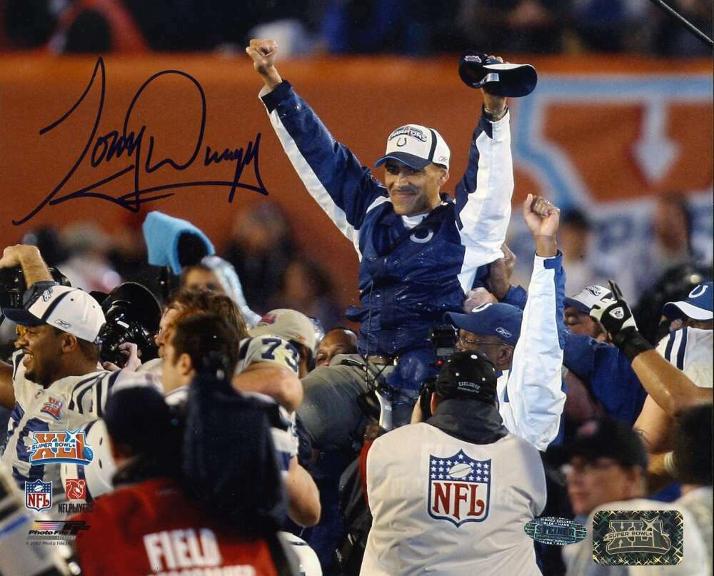 Tony Dungy Jsa Coa Autograph Hand Signed 8x10 Colts Photo Poster painting