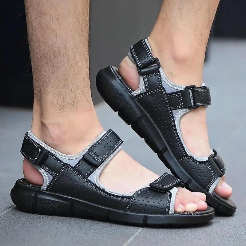 Men's Genuine Leather Sandals Casual High Quality Outdoor Beach Sandals
