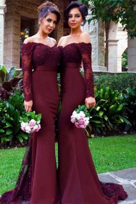 Mermaid Long Sleeve Bridesmaid Dress